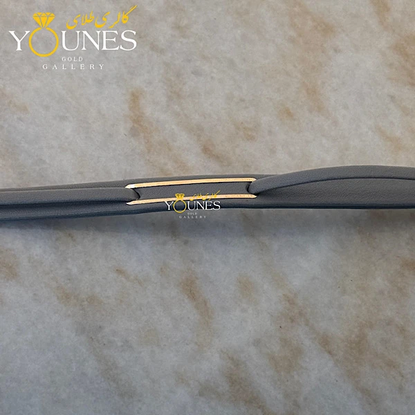 دستبند طلا زنانه چرمی دو خط L332